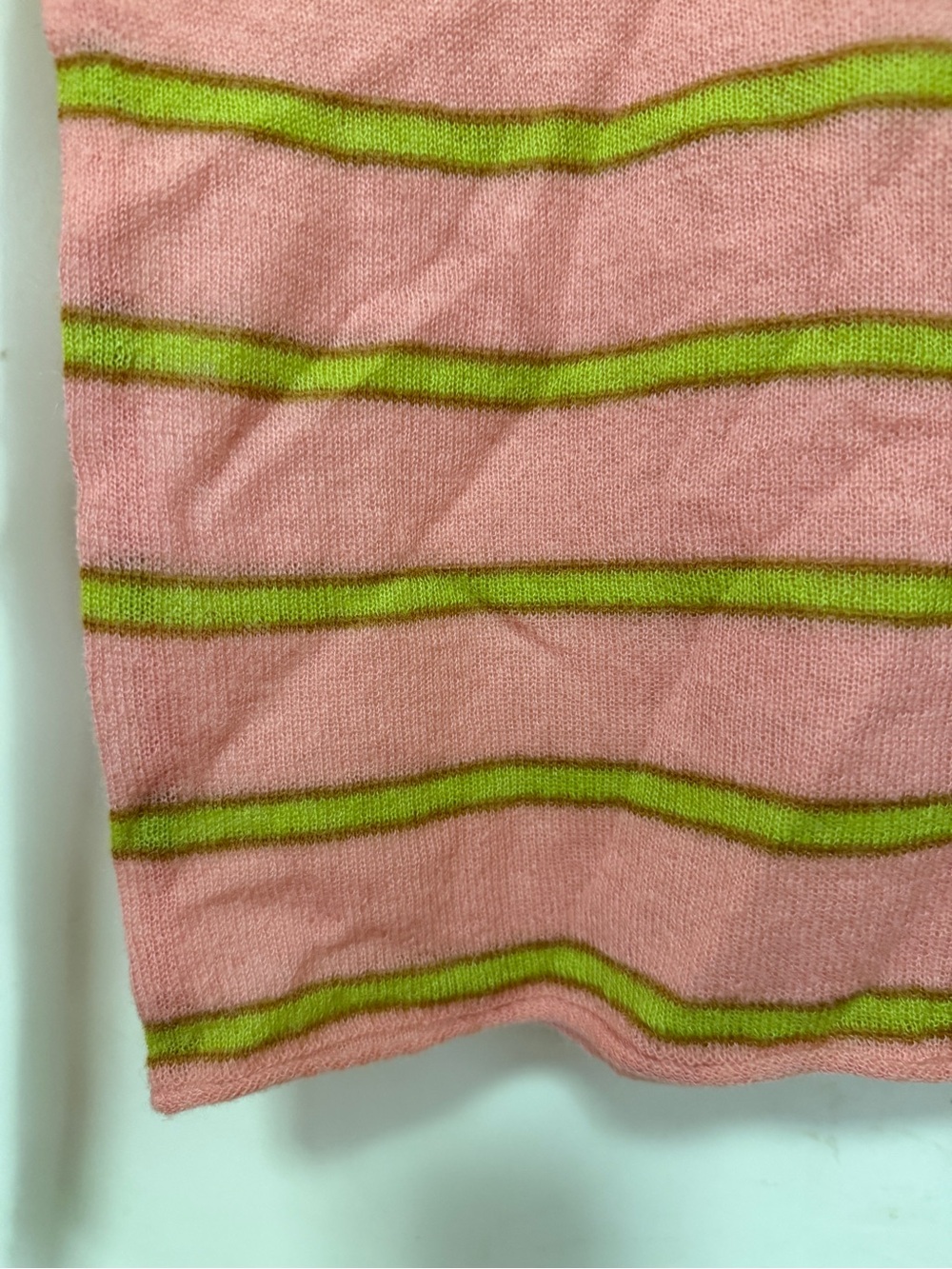 ZARA wool blend long sleeve thin sweater - pink/yellow stripes - size M - NWT - Picture 3 of 8
